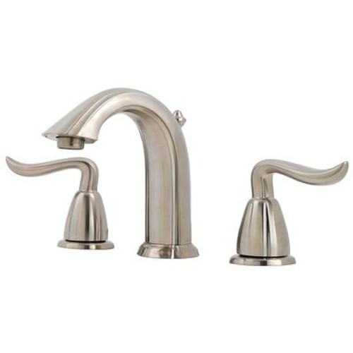 Santiago Lead Free 8 Inch Widespread Lavatory Faucet in Brushed Nickel