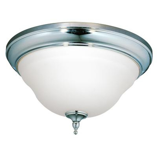 Montpelier Bath Collection 2-Light Flush-Mount Chrome Ceiling Fixture