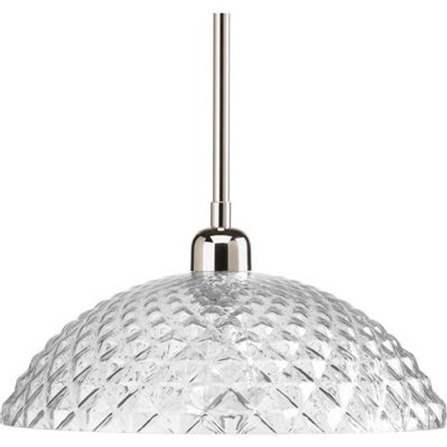 Entice Collection 1-light Polished Nickel Pendant