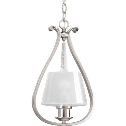 Dazzle Collection 1-light Brushed Nickel Mini-Pendant