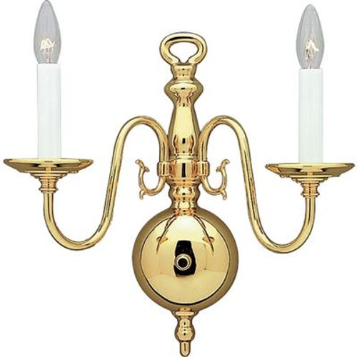 Americana Collection Polished Brass 2-light Wall Bracket