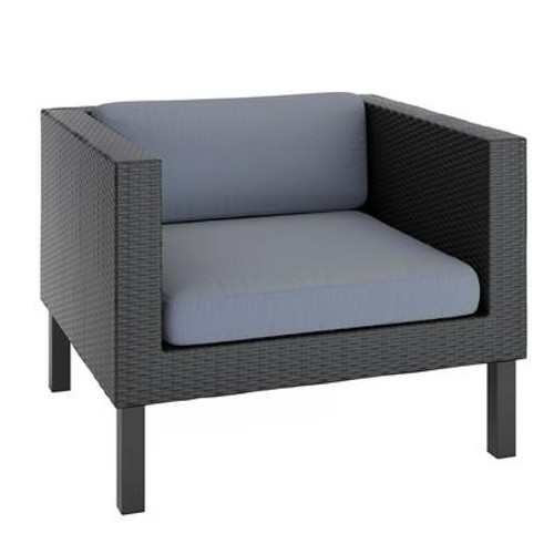 Oakland Patio Chair In Textured Black Weave