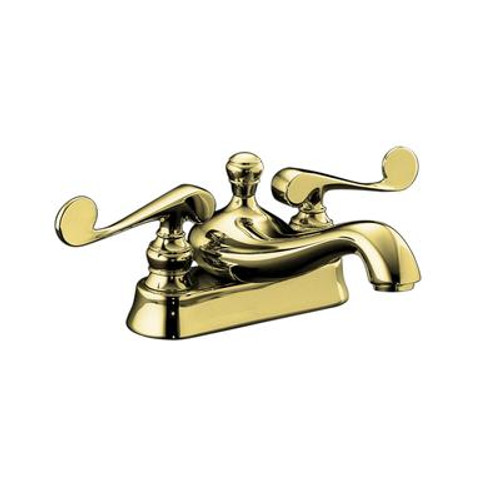 Revival Centerset Lavatory Faucet In Vibrant Polished Brass
