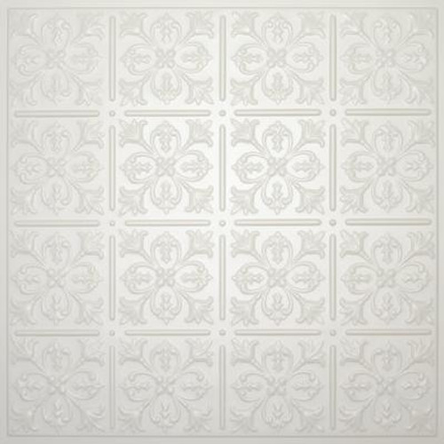 Fleur-de-lis Sand Ceiling Tile; 2 Feet x 2 Feet Lay-in or Glue up