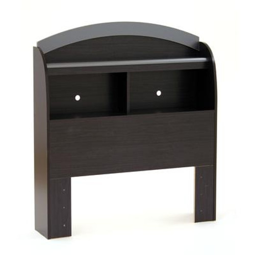 39 '' Bookcase Headboard - Black Onyx & Charcoal