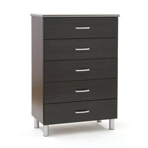 5 Drawer Chest - Black Onyx & Charcoal