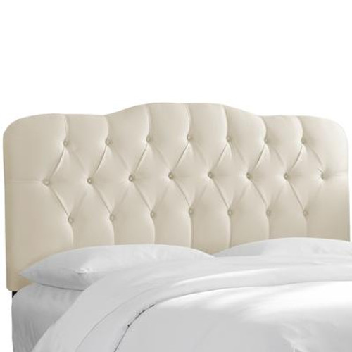 Upholstered Full Headboard; Shantung; Parchment