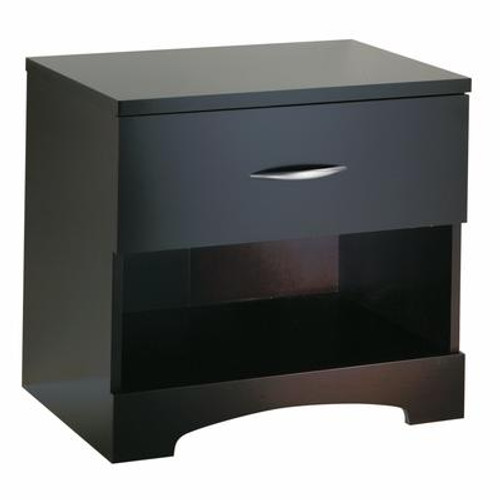 Lux 1-Drawer Nightstand Chocolate