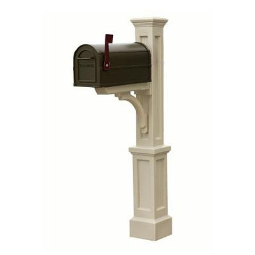 Newport Plus Mailbox Post (Clay) - New England styled mailbox post