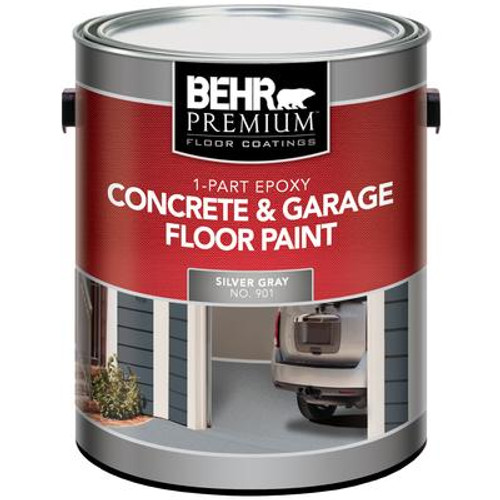 BEHR 1-Part Epoxy Concrete & Garage Floor Paint - Silver Gray; 3.79L