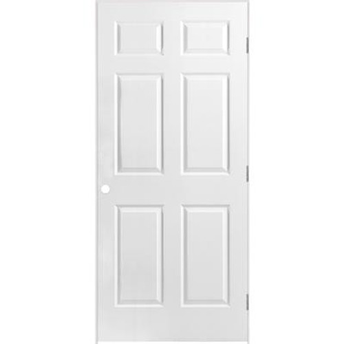 6 Panel Textured Pre-Hung Door 36in x 80in - LH