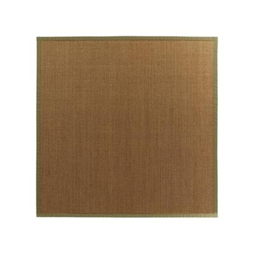 Natural Sisal Bound Olive #63 8 Ft. x 8 Ft. Area Rug