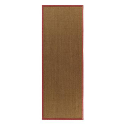 Natural Sisal Bound Red #61 2 Ft. 6 In. x 8 Ft. Area Rug