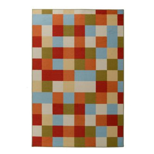 Designer Kids Scatter Patch Orange 4 Ft. x 6 Ft. Area Rug