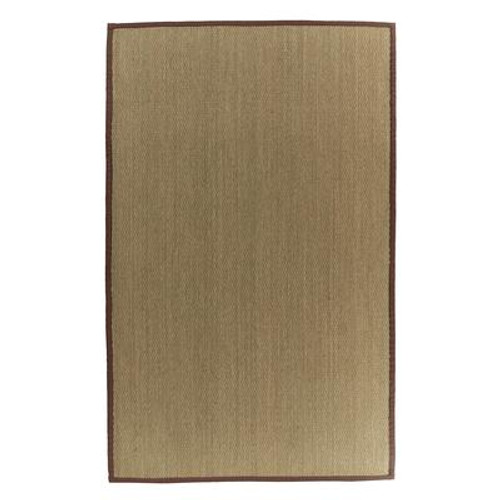 Natural Seagrass Bound Brown #39 4 Ft. x 6 Ft. Area Rug