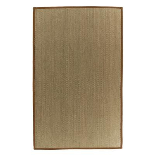 Natural Seagrass Bound Sienna #65 4 Ft. x 6 Ft. Area Rug