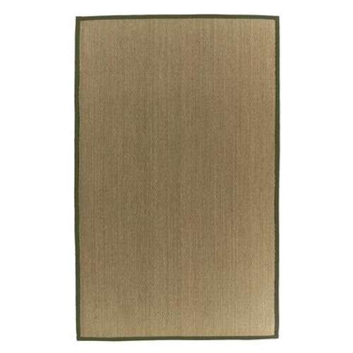 Natural Seagrass Bound Olive #63 4 Ft. x 6 Ft. Area Rug