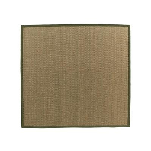 Natural Seagrass Bound Olive #63 5 Ft. x 5 Ft. Area Rug