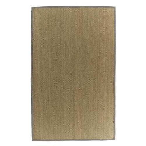 Natural Seagrass Bound Khaki #56 4 Ft. x 6 Ft. Area Rug