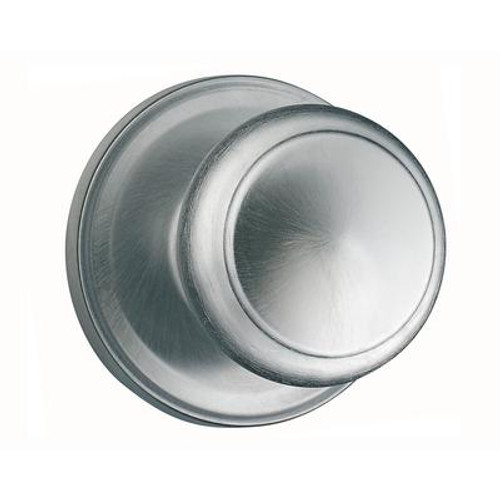 Troy single dummy  knob - satin chrome finish