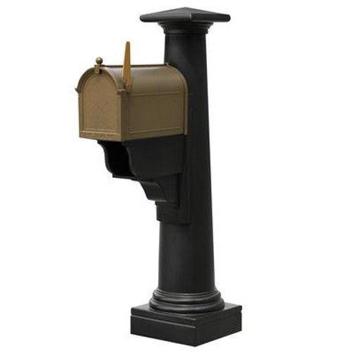 Statesville Mailbox Post in Black