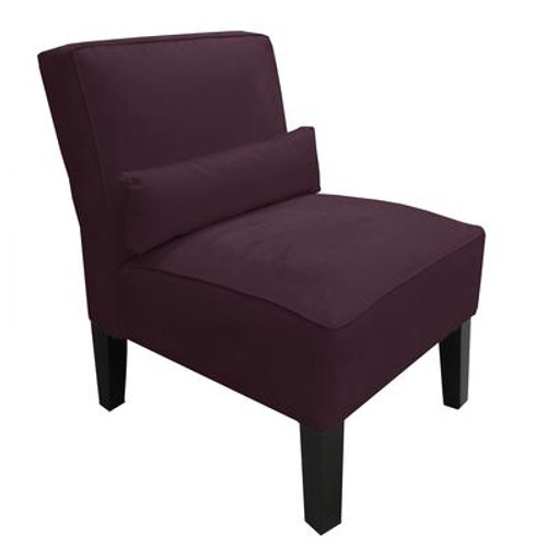 Armless Chair In Premier Microsuede Purple