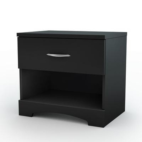 Majestic 1-Drawer Nightstand Pure Black