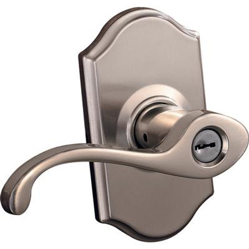 Commonwealth Keyed Entry Lever - Satin Nickel Finish