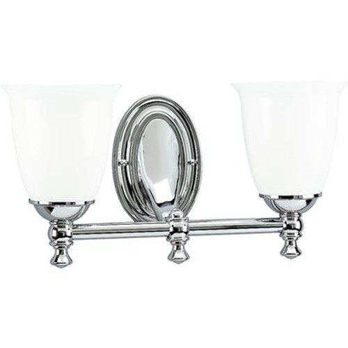 Victorian Collection Chrome 2-light Wall Bracket