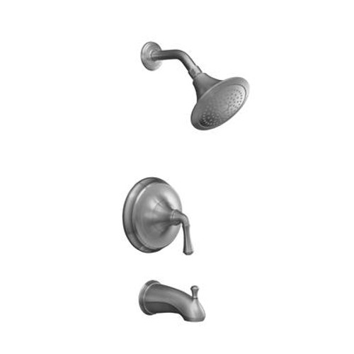 FortÃ© Rite-Temp Pressure-Balancing Bath And Shower Faucet Trim; Valve Not Included In Brushed Chrome