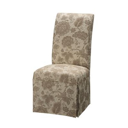 Woven Gold with Taupe Floral Pattern Skirted Slip Over - Pack 1 (Fits 741-440 Chair)