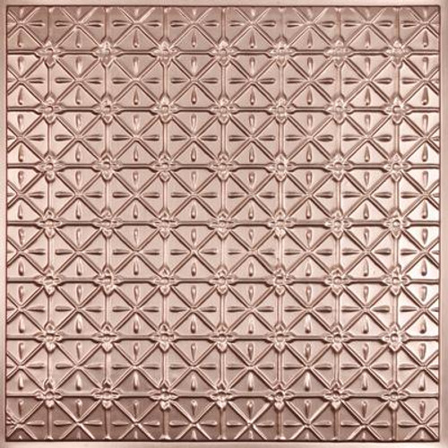 Continental Faux Copper Ceiling Tile; 2 Feet x 2 Feet Lay-in or Glue up