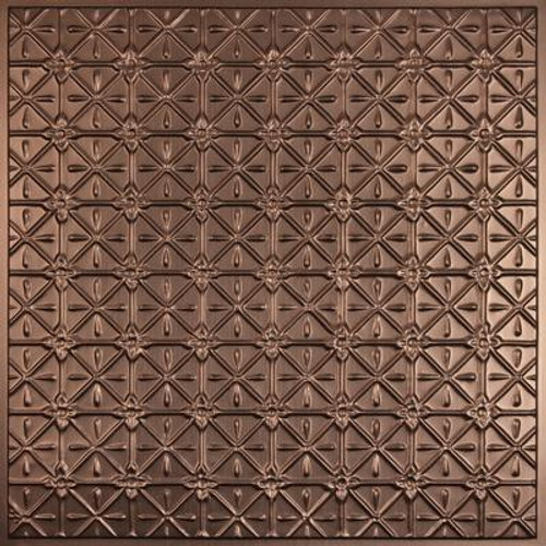 Continental Faux Bronze Ceiling Tile; 2 Feet x 2 Feet Lay-in or Glue up