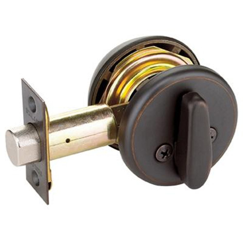 Aged Bronze Single Cylinder Deadbolt