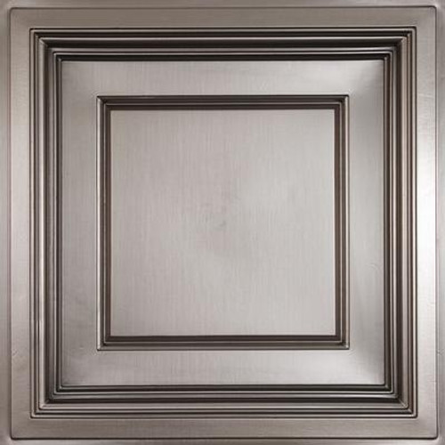 Madison Faux Tin Coffered Ceiling Tile; 2 Feet x 2 Feet Lay-in only