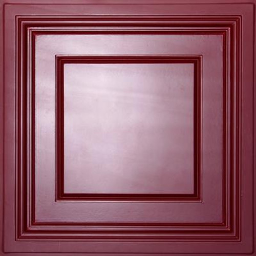Madison Merlot Coffered Ceiling Tile; 2 Feet x 2 Feet Lay-in only