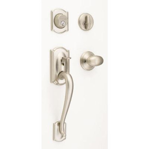 Satin Nickel Door Handleset Camelot / Siena Knob