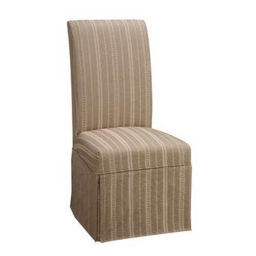 Woven Taupe with Copper; Gold & White Stripes Skirted Slip Over - Pack 1 (Fits 741-440 Chair)