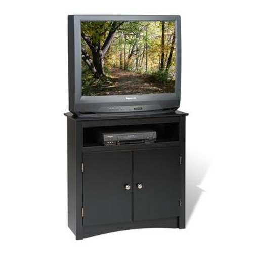 Black Tall Corner TV Cabinet