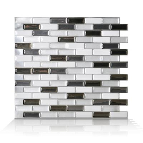 Peel and Stick; Murano Metallik Mosaik - 9.13 Inch x 10.25 Inch