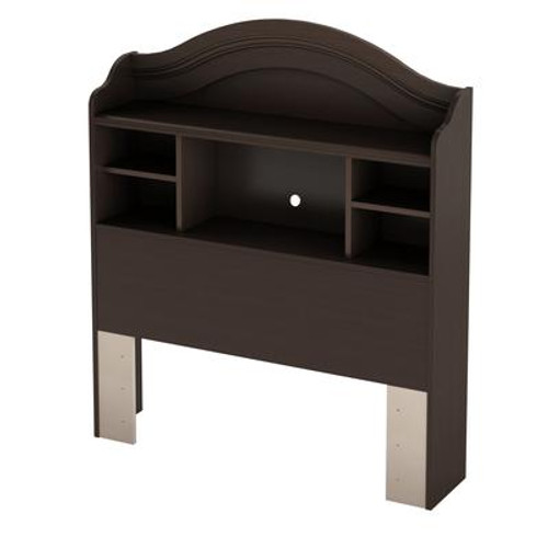 Brownie Twin 39 Inch Bookcase Headboard; Chocolate