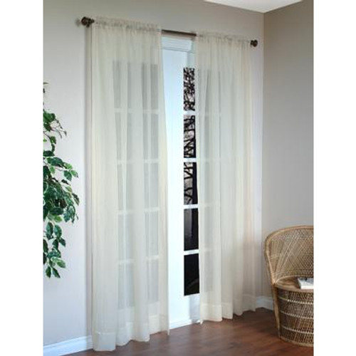 Shatter Pair Curtain; Ivory - 96 Inches X 84 Inches Pr