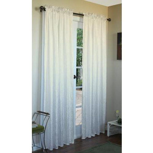Briana Curtain; Ivory - 48 Inches X 84 Inches