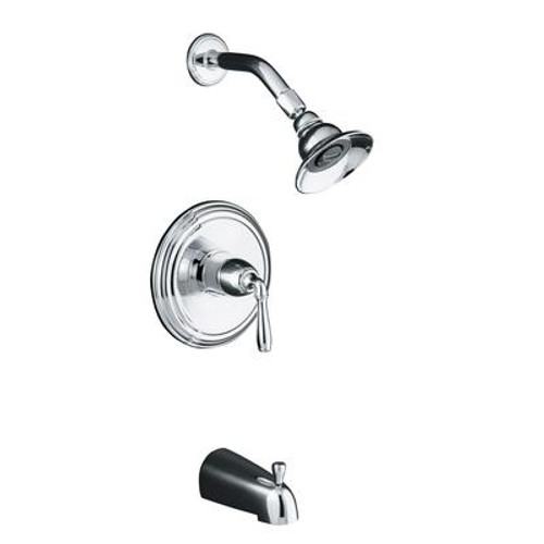 Devonshire Rite-Temp Pressure-Balancing Bath And Shower Faucet Trim; Valve Not Included In Polished Chrome