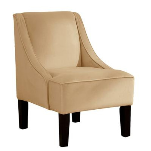 Swoop Arm Chair in Velvet Buckwheat