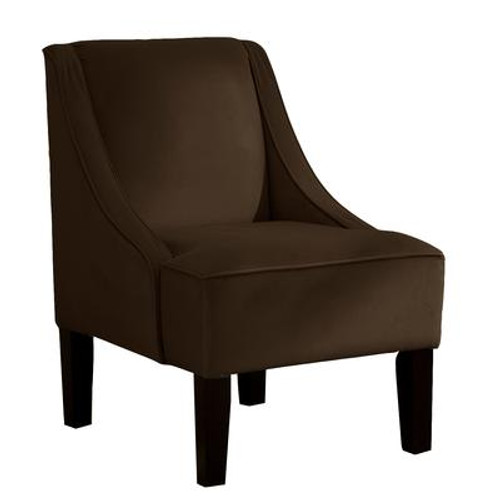 Swoop Arm Chair in Velvet Chocolate