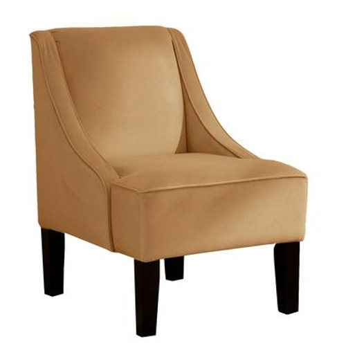 Swoop Arm Chair in Velvet Honey