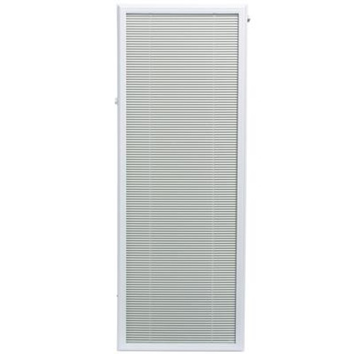 White Aluminum Add-on Blind for Full View Doors 22 Inch x 64 Inch