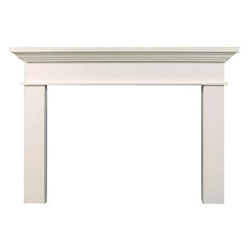 Traditional Mantel Kit White Painted Finish - 76-1/16 Inches Wide x 55-3/4 Inches High