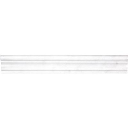 2 inch X12 inch  Bianco Honed Chairrail